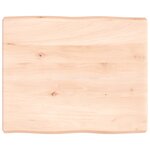 vidaXL Dessus de table bois massif non traité bordure assortie