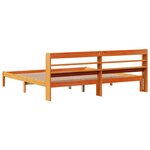 vidaXL Cadre de lit et tête de lit sans matelas cire marron 180x200 cm