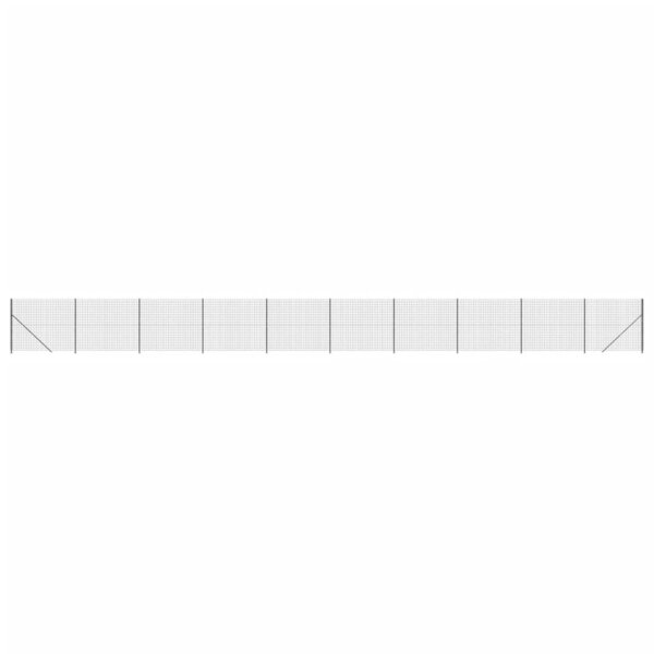 vidaXL Clôture en treillis métallique avec bride anthracite 2 2x25 m