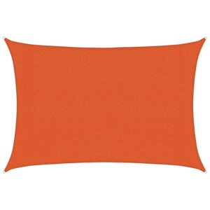 vidaXL Voile d'ombrage 160 g/m² rectangulaire orange 3x4 5 m PEHD