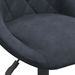 vidaXL Chaises pivotantes à manger lot de 6 gris foncé velours