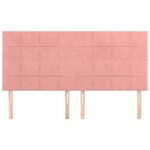 vidaXL Tête de lit Rose 160x5x118/128 cm Velours