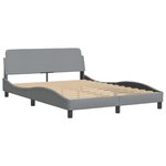 vidaXL Lit avec matelas gris clair 120x200 cm tissu