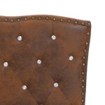 vidaXL Cadre de lit Marron Similicuir daim 180 x 200 cm