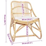 vidaXL Chaise en rotin Lin