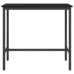 vidaXL table Chêne noir 100 x 50 x 90 5 cm Bois d'ingénierie et acier