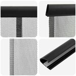 vidaXL Écran de porte insectes avec rideau en maille Noir polyester