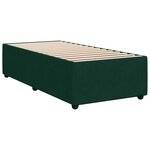 vidaXL Cadre de lit sans matelas vert foncé 90x190 cm velours