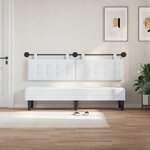 vidaXL Tête de lit suspendue Avec lumière LED Blanc Tissu