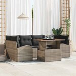 vidaXL Ensemble de canapé de jardin 7 Pièces Gris 100 x 55 x 73 cm