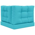 vidaXL Coussin de canapé d'extérieur 3 Pièces Turquoise Polyester