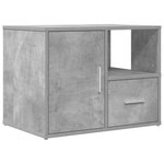 vidaXL Armoire d'angle gris béton 160x40x45 cm bois d’ingénierie