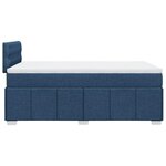 vidaXL Sommier à lattes de lit avec matelas Bleu 120x200 cm Tissu