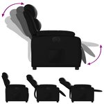 vidaXL Fauteuil inclinable électrique Noir Similicuir