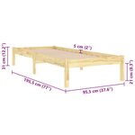 vidaXL Cadre de lit sans matelas bois massif