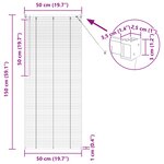 vidaXL Store Vénitien Réglable Noir 150 x 50 cm PVC