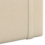 vidaXL Tête de lit suspendue Crème Tissu