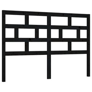 vidaXL Tête de lit Noir 126x4x100 cm Bois massif de pin