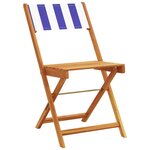 vidaXL Chaises de jardin pliantes lot de 4 tissu et bois massif
