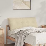 vidaXL Coussin de Dos Crème 120 x 19 x 50 cm tissu