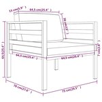 vidaXL Canapé simple avec coussins Aluminium Anthracite