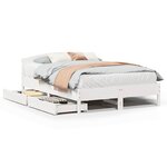 vidaXL Cadre de lit sans matelas blanc 120x190 cm bois de pin massif
