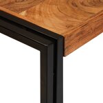 vidaXL Tables d'appoint 3 Pièces Marron et noir Bois d'acacia massif