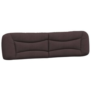 vidaXL Coussin de tête de lit Hvar marron foncé 200 cm tissu