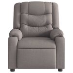vidaXL Fauteuil inclinable Taupe Tissu