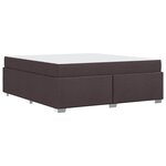 vidaXL Cadre de lit Marron foncé 180 x 200 cm tissu