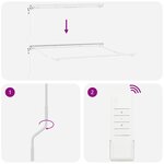 vidaXL Auvent Rétractable Blanc 350x200 cm tissu