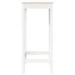 vidaXL Table de bar blanc 50x50x110 cm bois massif de pin