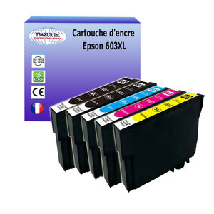 5 cartouches compatibles avec epson 603 xl pour epson expression home xp-2100 xp-2105 xp-2150 xp-2155