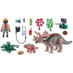 PLAYMOBIL 71821 - Tricératops avec bébé  oeuf et explorateur