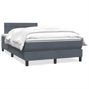 vidaXL Sommier à lattes de lit et matelas gris foncé 120x210cm velours