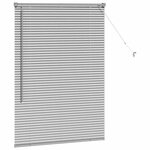 vidaXL Store de Fenêtre avec des rideaux Argenté 80 x 130 cm Aluminium