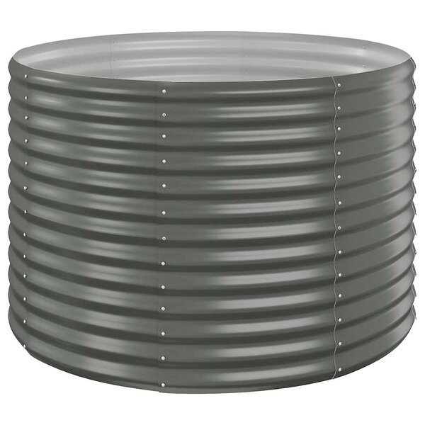 vidaXL Lit surélevé de jardin Acier galvanisé 100x100x68cm gris