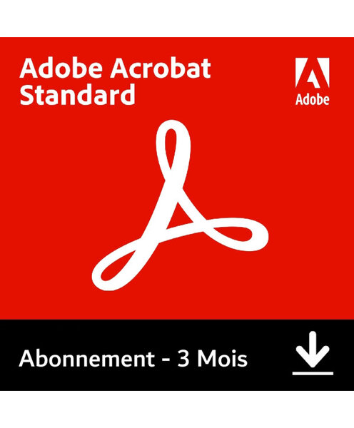 Adobe Acrobat Standard - PC/MAC - 3 mois - Clé licence à télécharger