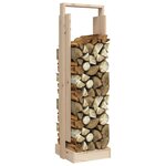 vidaXL Porte-bûches 33 5x30x110 cm Bois massif de pin