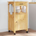 vidaXL Chariot de cuisine MONZA 48x40x88 5 cm bois massif de pin