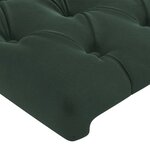 vidaXL Tête de lit à LED Vert foncé 183x16x118/128 cm Velours