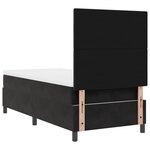 Lit avec sommier et matelas vidaXL & LED Noir 100x200 cm Velours