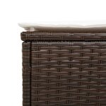 vidaXL Chaises longues avec coussins lot de 2 marron résine tressée