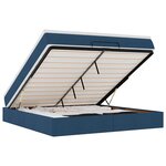 VidaXL Cadre de lit ottoman avec matelas bleu 160x200 cm tissu
