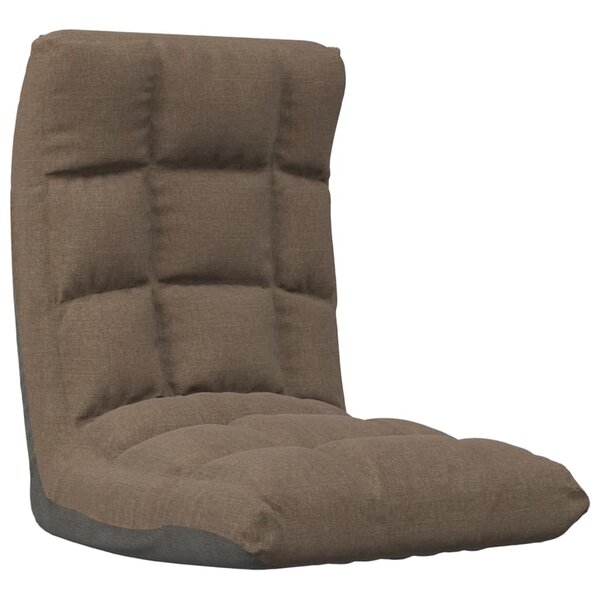 vidaXL Chaise pliable de sol Taupe Tissu