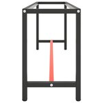 vidaXL Cadre banc de travail Noir mat et rouge mat 210x50x79 cm Métal