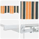 Store rétractable manuel vidaXL Vert et Jaune 500x350 cm