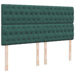 vidaXL Sommier à lattes de lit et matelas Vert foncé 200x200cm Velours