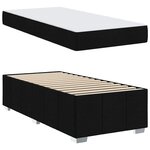 vidaXL Cadre de lit avec matelas Noir 90 x 190 cm tissu