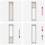 vidaXL Store plissé 40x200 cm Crème